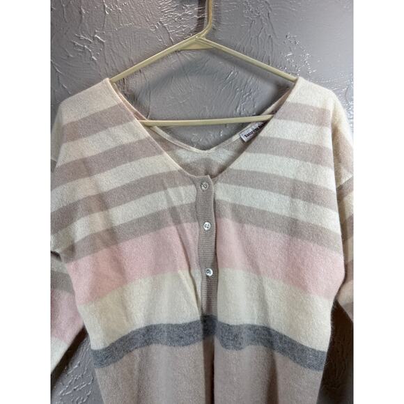 Lauren Hansen Wool Angora Blend Sweater Beige Pink Tan Womens Size Small - Picture 3 of 5